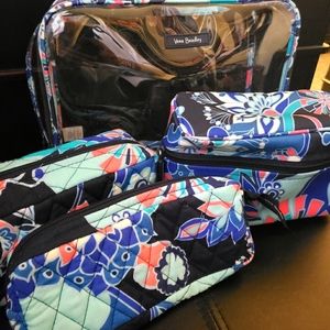 Vera Bradley 4 piece cosmetic set